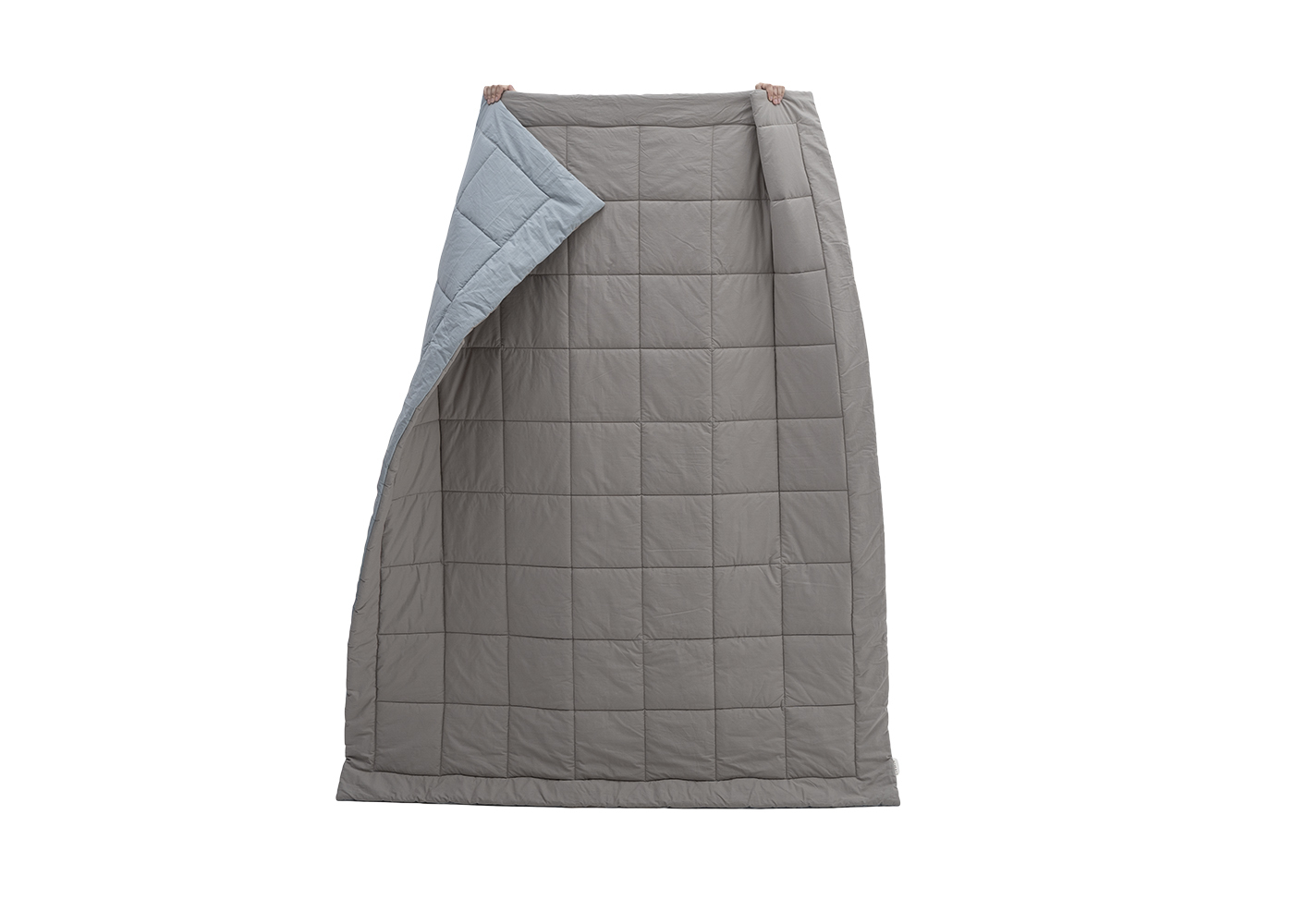 Одеяло из перкали, серый + пыльно-голубой. Фото 5.