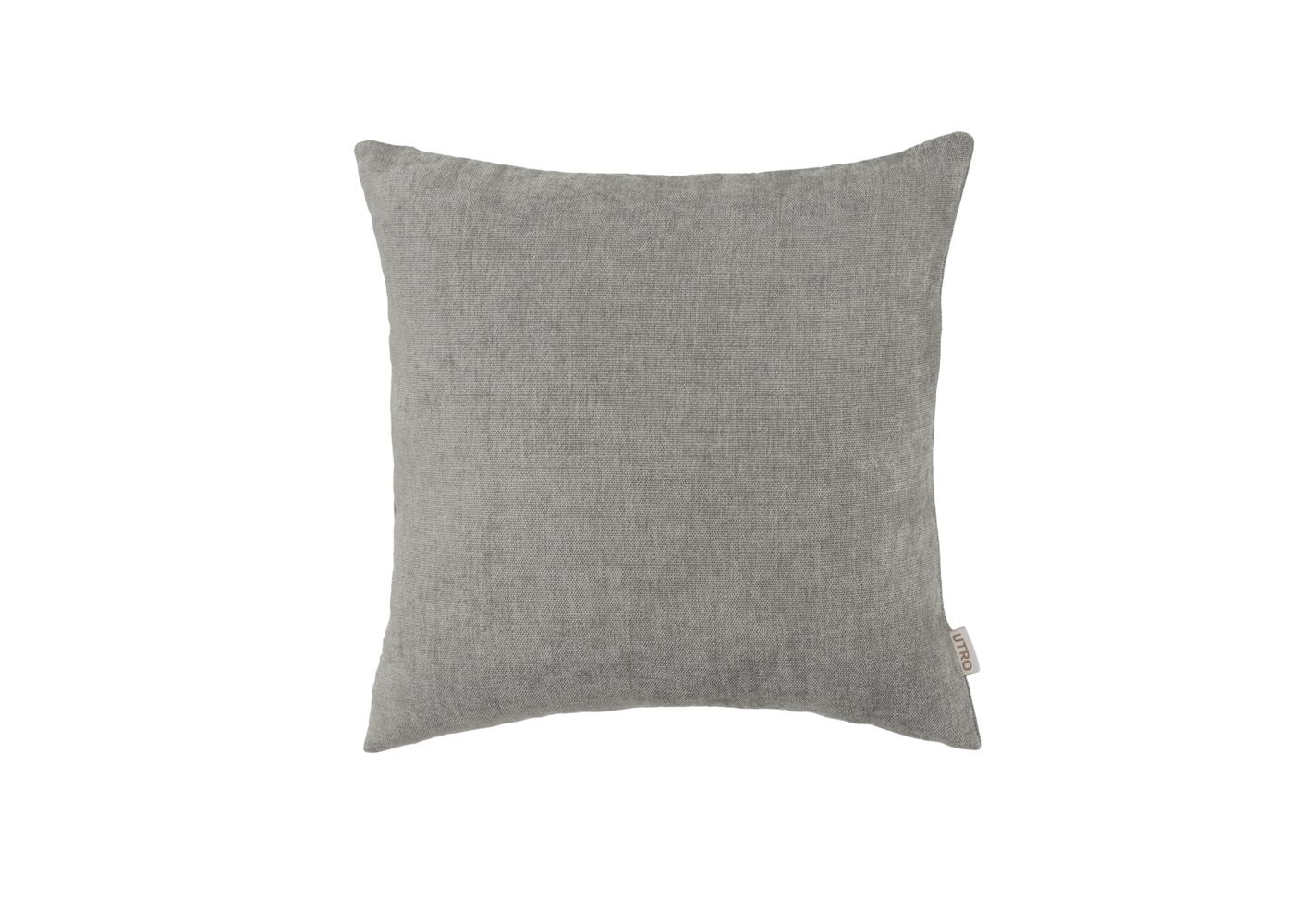 Декоративная наволочка из шенилла серая. Фото 4.