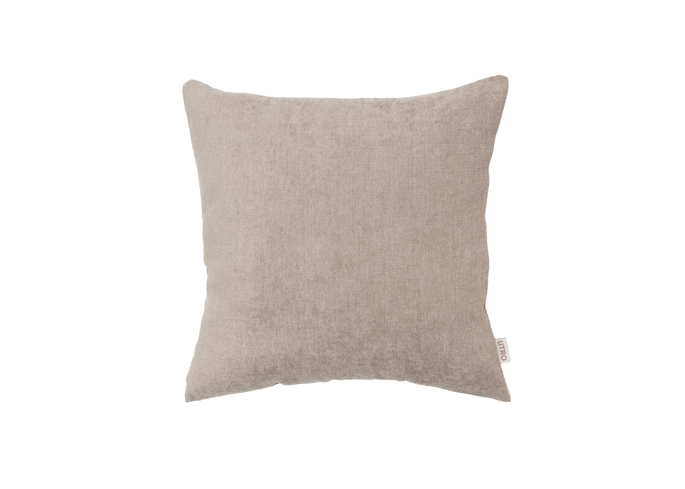 Декоративная наволочка из шенилла бежевая. Фото 4.