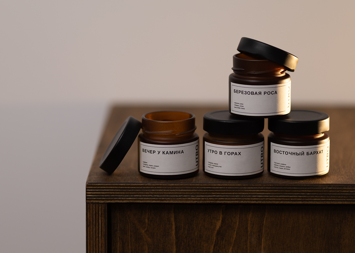 Ароматическая свеча, древесные ароматы. Фото 5.