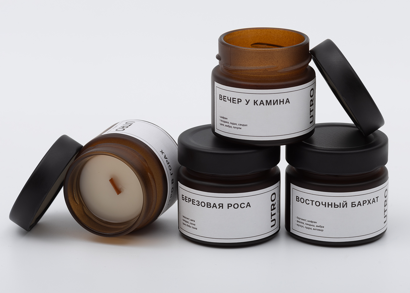 Ароматическая свеча, древесные ароматы. Фото 3.